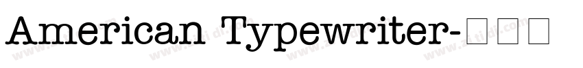 American Typewriter字体转换